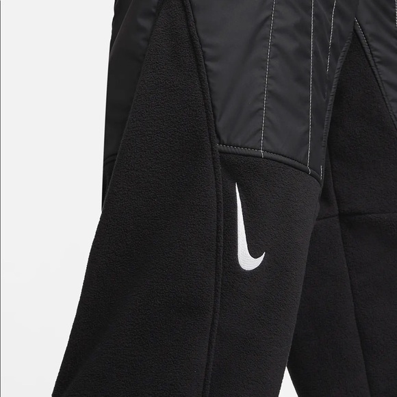 Nike Sportswear Swoosh Curve Plush Trousers black Women's large new with tags - Picture 11 of 12